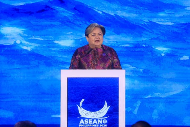 ASEAN Foreign Ministers Meeting 2026 commences in the Philippines METRO MANILA, PHILIPPINES - JULY 21: Philippines Foreign Secretary Theresa Lazaro delivers a remark during the opening ceremony for the 59th ASEAN Foreign Ministers Meeting, in Pasay City, Metro Manila, Philippines, on July 21, 2026. The week-long summit, which will last until July 24, gathers foreign ministers and top diplomats from ASEAN member states and major powers, including those from Turkiye, the United States, China, Russia, Japan and several European Union countries to discuss international and regional issues surrounding geopolitical challenges, energy supplies, trade, food, security cooperation as well as Myanmar civil war and the impacts of US-Iran conflict. Dani  Copyright: x2026xAnadoluxDanielxCengx