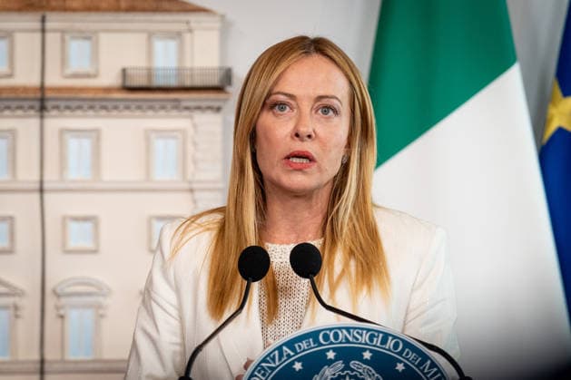 Italian Prime Minister Giorgia Meloni receives the Prime Minister of Portugal, Luis Montenegro at Palazzo Chigi in Rome, Italy on 20 July 2026. Italian Prime Minister Giorgia Meloni and the Prime Minister of Portugal, Luis Montenegro, address a press conference after the meeting at Palazzo Chigi in Rome, Italy on 20 July 2026., Credit:Stefano Costantino TTL Stefano Costantino Avalon Italy, Rome  Copyright: xStefanoxCostantinoxTTLx xStefanoxCostantinox xAvalonx 1117689814