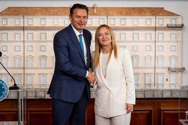 Italian Prime Minister Giorgia Meloni receives the Prime Minister of Portugal, Luis Montenegro at Palazzo Chigi in Rome, Italy on 20 July 2026. Italian Prime Minister Giorgia Meloni and the Prime Minister of Portugal, Luis Montenegro, address a press conference after the meeting at Palazzo Chigi in Rome, Italy on 20 July 2026., Credit:Stefano Costantino TTL Stefano Costantino Avalon Italy, Rome  Copyright: xStefanoxCostantinoxTTLx xStefanoxCostantinox xAvalonx 1117689947