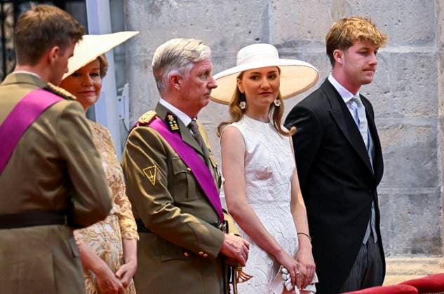 Te Deum for the national Day 2026 BRUSSELS, BELGIUM - JULY 21 : King Philippe, Queen Mathilde, Princess Elisabeth, Princess Eleonore, Prince Gabriel and Prince Emmanuel attend the Te Deum organised for the national Day 2025 at the St Michael and St Gudula on July 21, 2026 in Brussels, Belgium, 21 07 2026 Brussels Belgium  Copyright: xDidierxLebrunx