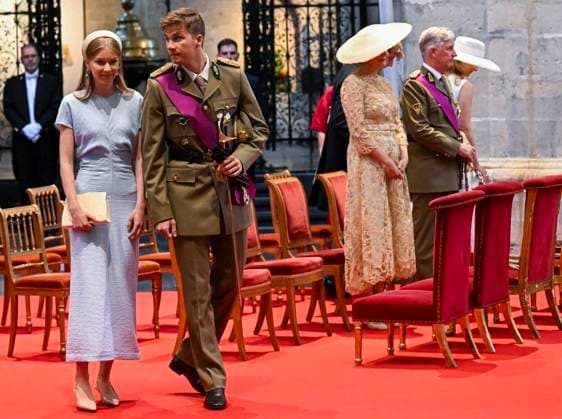 Te Deum for the national Day 2026 BRUSSELS, BELGIUM - JULY 21 : King Philippe, Queen Mathilde, Princess Elisabeth, Princess Eleonore, Prince Gabriel and Prince Emmanuel attend the Te Deum organised for the national Day 2025 at the St Michael and St Gudula on July 21, 2026 in Brussels, Belgium, 21 07 2026 Brussels Belgium  Copyright: xDidierxLebrunx