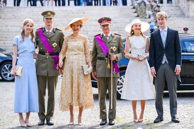 Te Deum for the national Day 2026 BRUSSELS, BELGIUM - JULY 21 : King Philippe, Queen Mathilde, Princess Elisabeth, Princess Eleonore, Prince Gabriel and Prince Emmanuel attend the Te Deum organised for the national Day 2025 at the St Michael and St Gudula on July 21, 2026 in Brussels, Belgium, 21 07 2026 Brussels Belgium  Copyright: xDidierxLebrunx