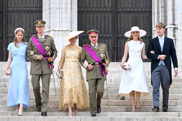Te Deum for the national Day 2026 BRUSSELS, BELGIUM - JULY 21 : King Philippe, Queen Mathilde, Princess Elisabeth, Princess Eleonore, Prince Gabriel and Prince Emmanuel attend the Te Deum organised for the national Day 2025 at the St Michael and St Gudula on July 21, 2026 in Brussels, Belgium, 21 07 2026 Brussels Belgium  Copyright: xDidierxLebrunx