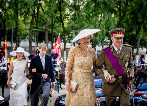 21-07-2026 Brussels Queen Mathilde and King Philippe - Filip and Crown Princess Elisabeth and Prince Emmanuel at the Te Deum at the Sainte-Gudule cathedral during the Belgian national day in Brussels. Â  Copyright: xPPEx