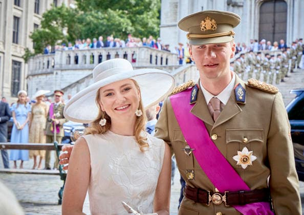 Royals At National Day Celebrations - Brussels King Philippe of Belgium attends the Te Deum ceremony at St. Michael Cathedral in Brussels, Belgium on July 21, 2026, in honor of Belgian National Day alongside Queen Mathilde and their children—Princesses Elisabeth and Eleonore, and Princes Gabriel and Emmanuel. Photo by Olivier Polet ABACAPRESS.COM Brussels Belgium  Copyright: xPoletxOlivier ABACAx