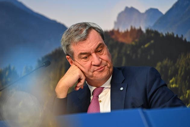 Markus SOEDER (Ministerpraesident Bayern und CSU Vorsitzender), Einzelbild,angeschnittenes Einzelmotiv,Portraet,Portrait,Porträt. Pressekonferenz der Bayerischen Staatsregierung nach Kabinettssitzung am 21.07.2026 im Prinz Carl Palais in Muenchen. *** Markus SOEDER, Minister-President of Bavaria and CSU Chairman, single image, cropped shot, portrait, press conference of the Bavarian State Government following the cabinet meeting on July 21, 2026, at the Prinz Carl Palais in Munich