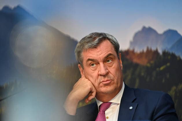 Markus SOEDER (Ministerpraesident Bayern und CSU Vorsitzender), Einzelbild,angeschnittenes Einzelmotiv,Portraet,Portrait,Porträt. Pressekonferenz der Bayerischen Staatsregierung nach Kabinettssitzung am 21.07.2026 im Prinz Carl Palais in Muenchen. *** Markus SOEDER, Minister-President of Bavaria and CSU Chairman, single image, cropped close-up, portrait, press conference of the Bavarian State Government following the cabinet meeting on July 21, 2026, at the Prinz Carl Palais in Munich