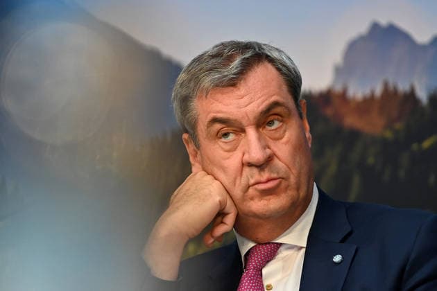 Markus SOEDER (Ministerpraesident Bayern und CSU Vorsitzender), Einzelbild,angeschnittenes Einzelmotiv,Portraet,Portrait,Porträt. Pressekonferenz der Bayerischen Staatsregierung nach Kabinettssitzung am 21.07.2026 im Prinz Carl Palais in Muenchen. *** Markus SOEDER, Minister-President of Bavaria and CSU Chairman, single image, cropped close-up, portrait, press conference of the Bavarian State Government following the cabinet meeting on July 21, 2026, at the Prinz Carl Palais in Munich