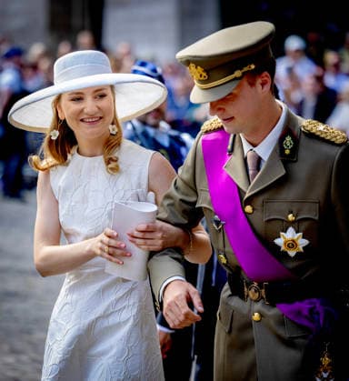 21-07-2026 Brussels Prince Gabriel and Crown Princess Elisabeth at the Te Deum at the Sainte-Gudule cathedral during the Belgian national day in Brussels. Â  Copyright: xPPEx