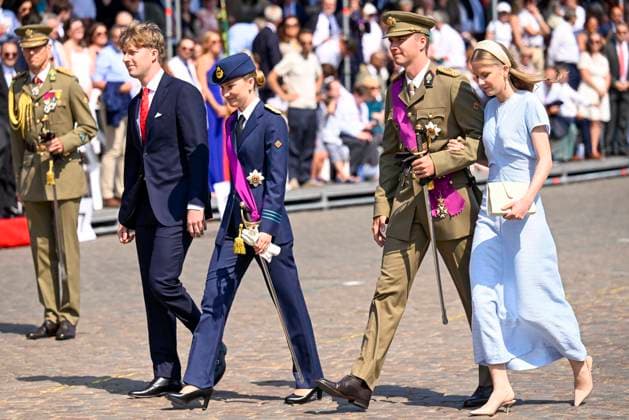 Military and civilian parade for the national Day 2026 BRUSSELS, BELGIUM - JULY 21 : Prince Emmanuel of Belgium, Prince Gabriel of Belgium, Princess Eleonore of Belgium, Princess Elisabeth of Belgium attend the military and civilian parade for the national Day 2026 on July 21, 2026 in Brussels, Belgium, 21 07 2026 Brussels Belgium  Copyright: xDidierxLebrunx