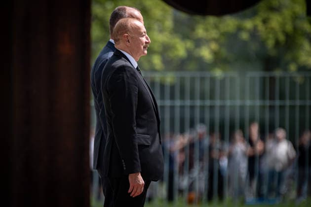 Berlin, Friedrich Merz trifft Ilham Alijew im Bundeskanzleramt Bundeskanzler Friedrich Merz (CDU) trifft Präsidenten der Republik Aserbaidschan Ilham Alijew am 21.07.2026 im Bundeskanzleramt in Berlin. Berlin Bundeskanzleramt Berlin Deutschland *** Berlin: Friedrich Merz Meets Ilham Aliyev at the Federal Chancellery; Federal Chancellor Friedrich Merz (CDU) meets with Ilham Aliyev, President of the Republic of Azerbaijan, on July 21, 2026, at the Federal Chancellery in Berlin; Berlin; Federal Chancellery; Berlin, Germany