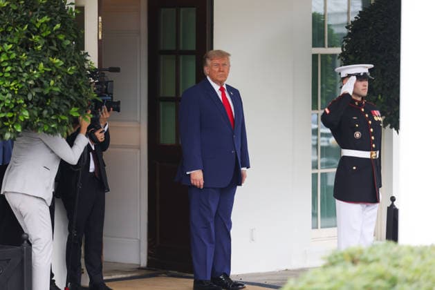 July 21, 2026, Washington, District Of Columbia, USA: U.S. President DONALD TRUMP waits to greetÃ‚ JOSEPH AOUN,Ã‚ theÃ‚ President of the Republic of Lebanon, not pictured, at the West Wing Portico of the White House in Washington, D.C. on July 21, 2026. The two leaders are attending a bilateral meetingÃ‚ at the White House. Washington USA - ZUMAd227 20260721_znp_d227_002 Copyright: xBryanxDozierx