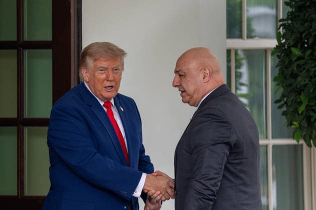 July 21, 2026, Washington, Dc, United States: US President Donald Trump welcomes Lebanese President Joseph Aoun upon his arrival at the West Wing of the White House in Washington, D.C., on July 21, 2026. Washington United States - ZUMAl312 20260721_znp_l312_008 Copyright: xAndrewxLeydenx