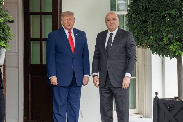 July 21, 2026, Washington, Dc, United States: US President Donald Trump welcomes Lebanese President Joseph Aoun upon his arrival at the West Wing of the White House in Washington, D.C., on July 21, 2026. Washington United States  - ZUMAl312 20260721_znp_l312_015 Copyright: xAndrewxLeydenx