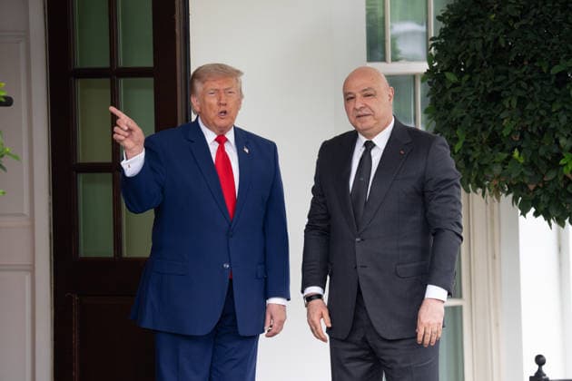 July 21, 2026, Washington, Dc, United States: US President Donald Trump welcomes Lebanese President Joseph Aoun upon his arrival at the West Wing of the White House in Washington, D.C., on July 21, 2026. Washington United States  - ZUMAl312 20260721_znp_l312_017 Copyright: xAndrewxLeydenx