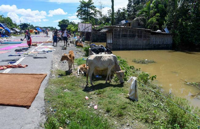 Flood affected villagers take shelter on the NH 37 in Jorhat Jorhat Assam , Jul 21 (ANI): Flood affected villagers take shelter on the National Highway 37 at Teok, in Jorhat on Tuesday. Jorhat Assam India Copyright: xANIx ANI_20260721398
