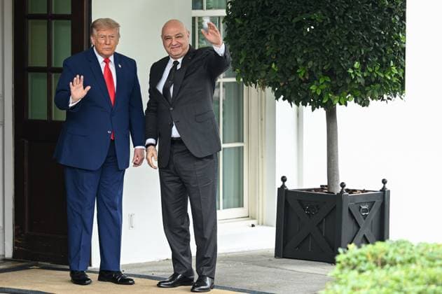 U.S. President Donald Trump meets Lebanese President Joseph Aoun WASHINGTON DC, UNITED STATES - JULY 21: U.S. President Donald Trump (L) greets Lebanese President Joseph Aoun (R) upon his arrival at the White House in Washington, D.C., United States, on July 21, 2026. Mehmet Eser Anadolu Washington DC United States. Editorial use only. Please get in touch for any other usage.  Copyright: x2026xAnadoluxMehmetxEserx