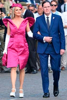 Military and civilian parade for the national Day 2026 BRUSSELS, BELGIUM - JULY 21 : Princess Delphine and Mr James O Hare attend the military and civilian parade for the national Day 2026 on July 21, 2026 in Brussels, Belgium, 21 07 2026 Brussels Belgium  Copyright: xDidierxLebrunx