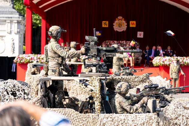 the military and civilian parade on the Belgian National Day, in Brussels, Tuesday 21 July 2026. This parade pays tribute to our Belgium s security and emergency services, such as the army, police, fire brigade or civil protection. MARIUS BURGELMAN  MariusxBurgelman 181685918