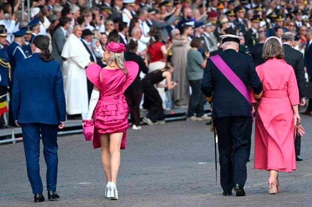 Military and civilian parade for the national Day 2026 BRUSSELS, BELGIUM - JULY 21 : Prince Laurent, Princess Claire, Princess Delphine and Mr James O Hare attend the military and civilian parade for the national Day 2026 on July 21, 2026 in Brussels, Belgium, 21 07 2026 Brussels Belgium  Copyright: xDidierxLebrunx
