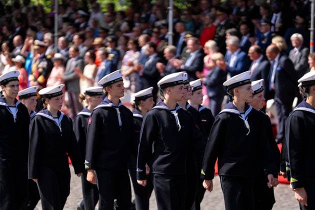 the military and civilian parade on the Belgian National Day, in Brussels, Tuesday 21 July 2026. This parade pays tribute to our Belgium s security and emergency services, such as the army, police, fire brigade or civil protection. MARIUS BURGELMAN  MariusxBurgelman 181686412