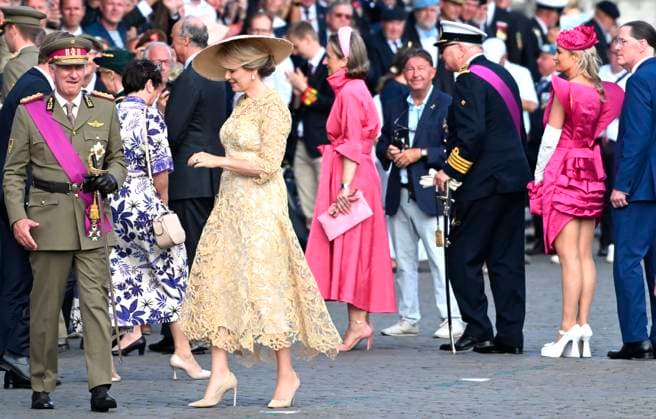 Military and civilian parade for the national Day 2026 BRUSSELS, BELGIUM - JULY 21 : King Philippe, Queen Mathilde, Prince Laurent, Princess Claire, Princess Delphine and Mr James O Hare attend the military and civilian parade for the national Day 2026 on July 21, 2026 in Brussels, Belgium, 21 07 2026 Brussels Belgium  Copyright: xDidierxLebrunx