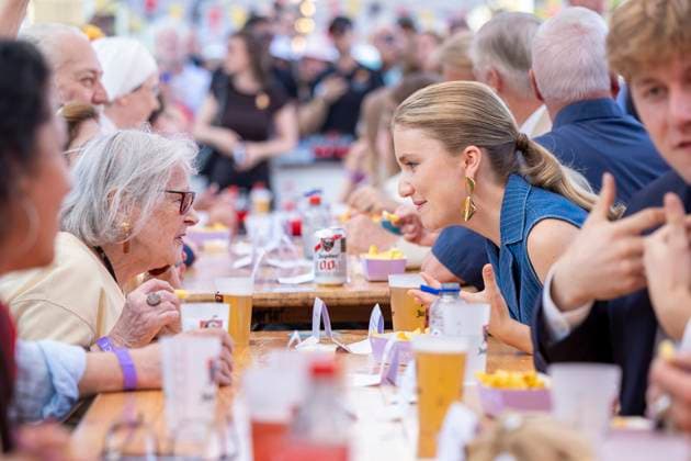 Resto National - National Day 2026 BRUSSELS, BELGIUM - JULY 21 : King Philippe of Belgium, Queen Mathilde of Belgium, Prince Emmanuel of Belgium, Prince Gabriel of Belgium, Princess Eleonore of Belgium, Princess Elisabeth of Belgium attend the Tout le Monde à Table (Everyone to the Table), a Resto National initiative at Place du Jeu de Balle for the national Day 2026 on July 21, 2026 in Brussels, Belgium, 21 07 2026 Brussels Belgium  Copyright: xXpix