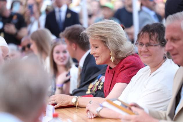 Resto National - National Day 2026 BRUSSELS, BELGIUM - JULY 21 : King Philippe of Belgium, Queen Mathilde of Belgium, Prince Emmanuel of Belgium, Prince Gabriel of Belgium, Princess Eleonore of Belgium, Princess Elisabeth of Belgium attend the Tout le Monde à Table (Everyone to the Table), a Resto National initiative at Place du Jeu de Balle for the national Day 2026 on July 21, 2026 in Brussels, Belgium, 21 07 2026 Brussels Belgium  Copyright: xXpix