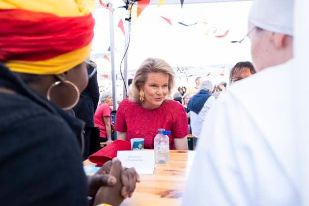 Everyone to the Table - Tout le monde à table BRUSSELS, BELGIUM - JULY 21 : King Philippe of Belgium, Queen Mathilde of Belgium, Prince Emmanuel of Belgium, Prince Gabriel of Belgium, Princess Eleonore of Belgium, Princess Elisabeth of Belgium attend the Tout le Monde à Table (Everyone to the Table), a Resto National initiative at Place du Jeu de Balle for the national Day 2026 on July 21, 2026 in Brussels, Belgium, 21 07 2026 Brussels Belgium  Copyright: xXpix