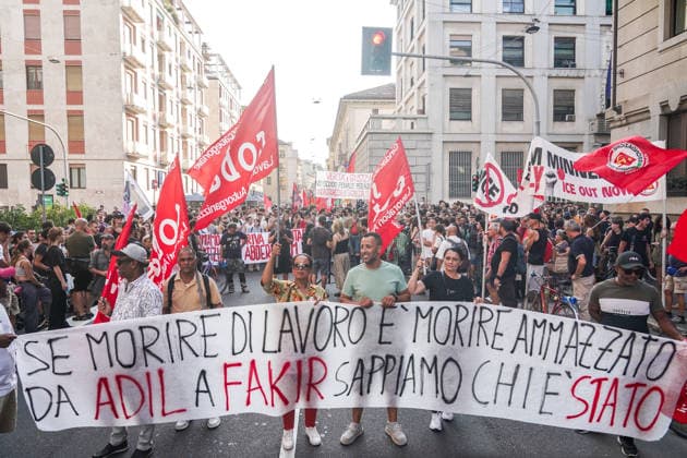 IPA86874719 - MILAN, July 21, 2026 - Protest at the Prefecture demanding truth and justice for Fakir Abderrahim, the man of Moroccan origin killed during a police stop on Sunday, July 19, in Bologna.  Copyright: xEmanuelexRobertoxDexCarlix xx 86874719