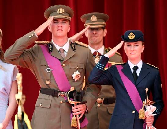 Military and civilian parade for the national Day 2026 BRUSSELS, BELGIUM - JULY 21 : Princess Elisabeth and Prince Gabriel attend the military and civilian parade for the national Day 2026 on July 21, 2026 in Brussels, Belgium, 21 07 2026 Brussels Belgium  Copyright: xDidierxLebrunx