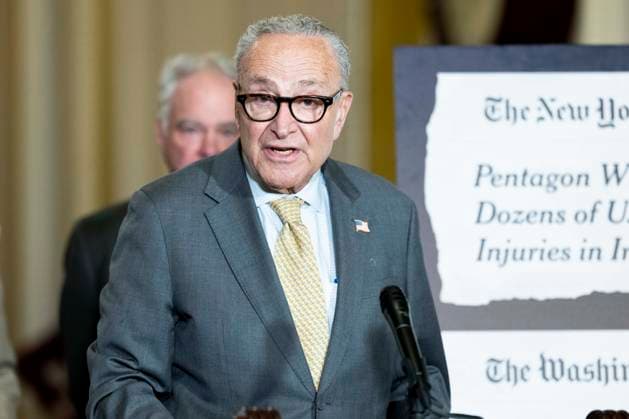 July 21, 2026, Washington, District Of Columbia, USA: Senate Minority Leader CHUCK SCHUMER (D-NY) speaking at a press conference at the U.S. Capitol in Washington, DC. Washington USA - ZUMAb161 20260721_aap_b161_019 Copyright: xMichaelxBrochsteinx