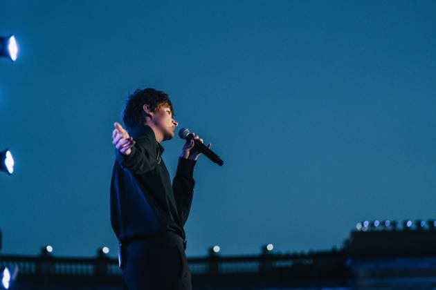 Pierre de Maere pictured during a concert and show with fireworks, laser and drones, at the end of the celebrations on the Belgian National Day, Tuesday 21 July 2026 in the Parc du Cinquantenaire - Jubelpark. MARIUS BURGELMAN  MariusxBurgelman 181705346