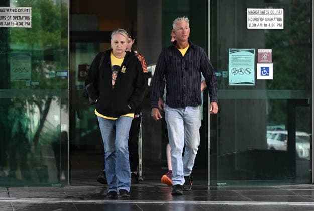 ANNETTE MASON DEATH INQUEST, Linda Mason (left) and Kevin Mason (right) the sister and brother of alleged victim Annette Mason are seen at the inquest into the 1989 murder of teen girl Annette Mason at the Brisbane Magistrate s Court in Brisbane, Wednesday, July 22, 2026. ( NO ARCHIVING BRISBANE QUEENSLAND AUSTRALIA  Copyright: xDARRENxENGLANDx 20260722120024592897