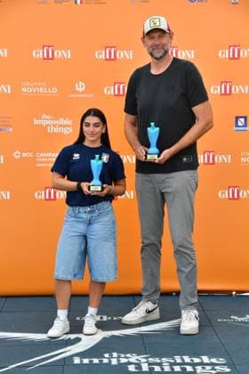 IPA86881357 - Giffoni Vallepiana Giffoni Festival 2026. Pictured: Giulia Imperio Gek Galanda  Copyright: xVincenzoxLandix xVincenzoxLandix 86881357