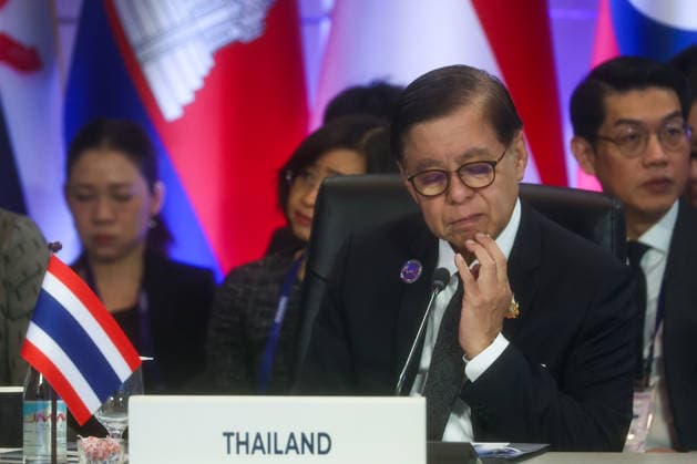 ASEAN Foreign Ministers Meeting in Philippines METRO MANILA, PHILIPPINES - JULY 22: Thailand s foreign minister Sihasak Phuangketkeow attends a meeting as part of the ASEAN Foreign Ministers Meeting in Pasay City, Metro Manila, Philippines, on July 22, 2026. The week-long summit, which runs through July 24, brings together foreign ministers and senior diplomats from ASEAN member states and major powers to discuss geopolitical challenges, energy security, trade, food security, security cooperation, the Myanmar civil war and the Five-Point Consensus, as well as the impact of the US-Iran conflict. Daniel Ceng Anadolu Metro Manila Philippines. Editorial use only. Please get in touch for any other usage.  Copyright: x2026xAnadoluxDanielxCengx