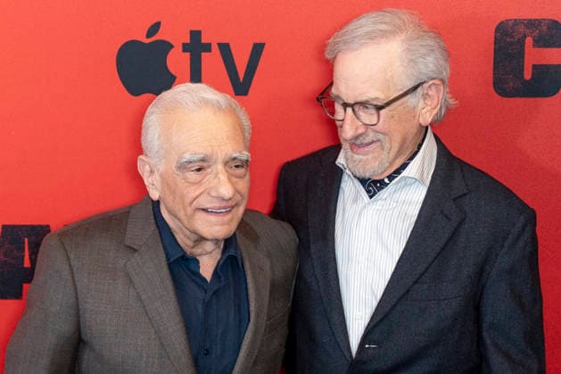 Directors Martin Scorsese (L) and Steven Spielberg pose on the red carpet for the series Cape Fear , inspired by the novel The Executioners and the 1991 film directed by Scorsese, at the DGA Theater in Manhattan, New York, United States, 21 July 2026. Red Carpet Event for the Cape Fear Series in Manhattan !ACHTUNG: NUR REDAKTIONELLE NUTZUNG!  Copyright: xÁngelxColmenaresx AME1873 20260722-55020956654_1