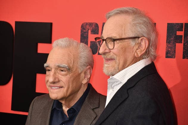 NEW YORK, NY - JULY 21: Martin Scorsese and Steven Spielberg at the Apple TV Cape Fear Finale Event on July 21, 2026 at DGA Theater in New York City. Copyright: xmpi099 MediaPunchx