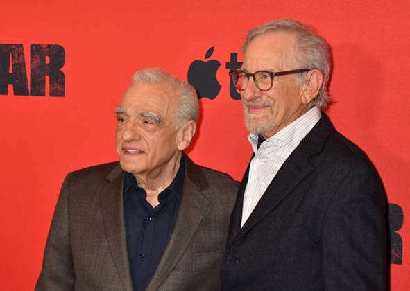 NEW YORK, NY - JULY 21: Martin Scorsese and Steven Spielberg at the Apple TV Cape Fear Finale Event on July 21, 2026 at DGA Theater in New York City. Copyright: xmpi099 MediaPunchx