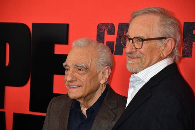 NEW YORK, NY - JULY 21: Martin Scorsese and Steven Spielberg at the Apple TV Cape Fear Finale Event on July 21, 2026 at DGA Theater in New York City. Copyright: xmpi099 MediaPunchx