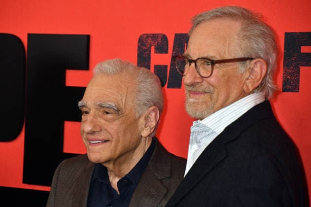 NEW YORK, NY - JULY 21: Martin Scorsese and Steven Spielberg at the Apple TV Cape Fear Finale Event on July 21, 2026 at DGA Theater in New York City. Copyright: xmpi099 MediaPunchx