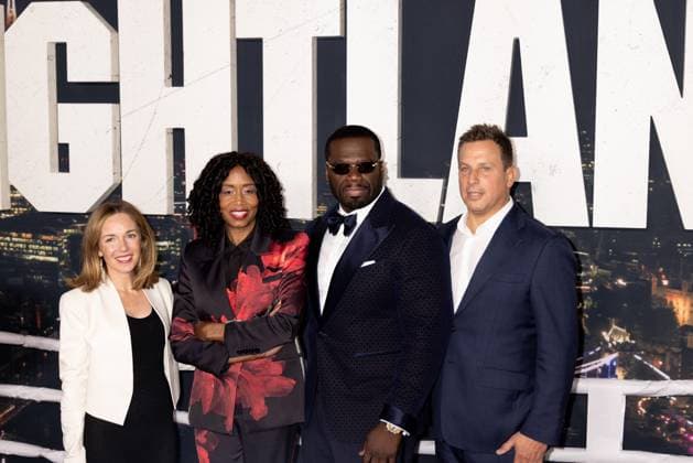 Alison Hoffman, Kathryn Busby, 50 Cent, Jeffrey Hirsch, at arrivals for FIGHTLAND Premiere, Jazz At Lincoln Center, New York, NY, July 21, 2026. Photo By: Ryan Billings Everett Collection FIGHTLAND Premiere PUBLICATIONXNOTxINxCANxCHNxFRAxITAxJPNxNORxPOLxRUSxESPxUKxUSA