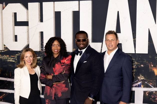 Alison Hoffman, Kathryn Busby, 50 Cent, Jeffrey Hirsch, at arrivals for FIGHTLAND Premiere, Jazz At Lincoln Center, New York, NY, July 21, 2026. Photo By: Ryan Billings Everett Collection FIGHTLAND Premiere PUBLICATIONXNOTxINxCANxCHNxFRAxITAxJPNxNORxPOLxRUSxESPxUKxUSA