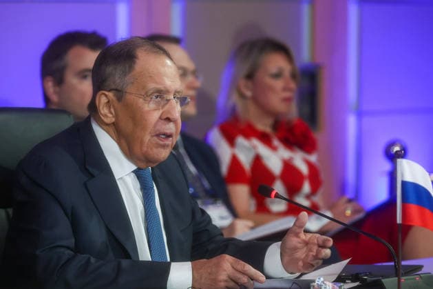 ASEAN Foreign Ministers Meeting in Philippines METRO MANILA, PHILIPPINES - JULY 22: Russian Foreign Minister Sergey Viktorovich Lavrov attends a conference with ASEAN foreign ministers, as part of the ASEAN foreign ministers summit, in Pasay City, Metro Manila, Philippines, on July 22, 2026. The week-long summit, which will run through July 24, gathers foreign ministers and top diplomats from ASEAN nations and major powers to discuss issues surrounding geopolitical challenges, energy supplies, trade, food, security cooperation, Myanmar civil war and the Five-Point Consensus, as well as and the impacts of US-Iran conflict. Daniel Ceng Anadolu Metro Manila Philippines. Editorial use only. Please get in touch for any other usage.  Copyright: x2026xAnadoluxDanielxCengx