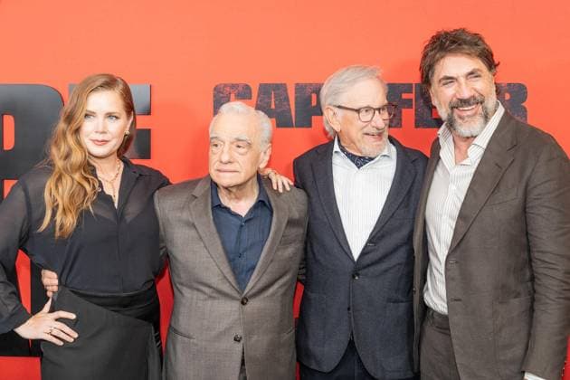 July 21, 2026, Bronx, New York, USA: Amy Adams, Martin Scorsese, Steven Spielberg and Javier Bardem attend Apple TV s Cape Fear Screening and Conversation at DGA Theater in New York, NY on July 21, 2026. Bronx USA - ZUMAr339 20260721_znp_r339_121 Copyright: xLevxRadinx