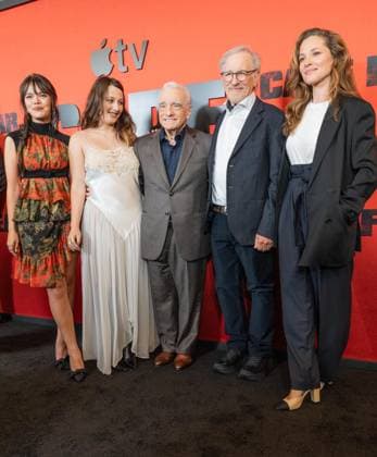 July 21, 2026, Bronx, New York, USA: Malia Pyles, Lily Collias, Martin Scorsese, Steven Spielberg and Margarita Levieva attend Apple TV s Cape Fear Screening and Conversation at DGA Theater in New York, NY on July 21, 2026. Bronx USA - ZUMAr339 20260721_znp_r339_127 Copyright: xLevxRadinx