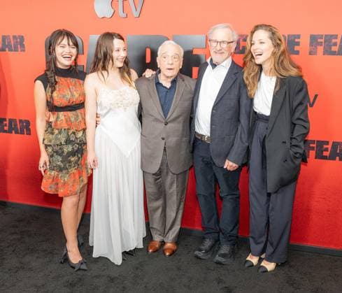 July 21, 2026, Bronx, New York, USA: Malia Pyles, Lily Collias, Martin Scorsese, Steven Spielberg and Margarita Levieva attend Apple TV s Cape Fear Screening and Conversation at DGA Theater in New York, NY on July 21, 2026. Bronx USA - ZUMAr339 20260721_znp_r339_130 Copyright: xLevxRadinx