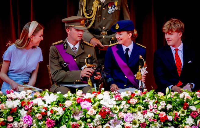 21-07-2026 Defile Princess Eleonore and Crown Princess Elisabeth and Prince Emmanuel and Prince Gabriel attend a parade marking the Belgian National Day in Brussels. Â  Copyright: xPPEx