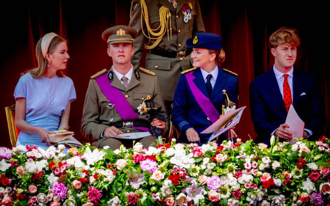 Entertainment Bilder des Tages #2 21-07-2026 Defile Princess Eleonore and Crown Princess Elisabeth and Prince Emmanuel and Prince Gabriel attend a parade marking the Belgian National Day in Brussels. Â  Copyright: xPPEx