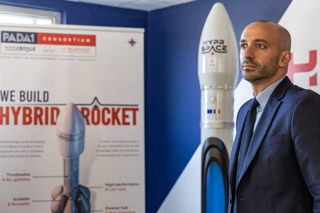 Benjamin Haddad Visiting Hyprspace - Le Haillan Minister Delegate for Europe Benjamin Haddad visits French aerospace start-up HyPrSpace, specialized in hybrid propulsion and space launch vehicles near Bordeaux in Le Haillan, France, on July 21, 2026. Photo by Margot Le Gonidec ABACAPRESS.COM Le Haillan France  Copyright: xLexGonidecxMargot ABACAx